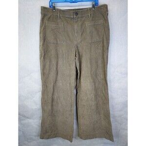UpWest Corduroy Pants Women's XL High Rise Wide Leg Baggy Trousers Preppy NEW